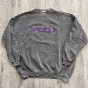 Vintage Furman College Sweatshirt Mens XL Made USA Pullover 90s